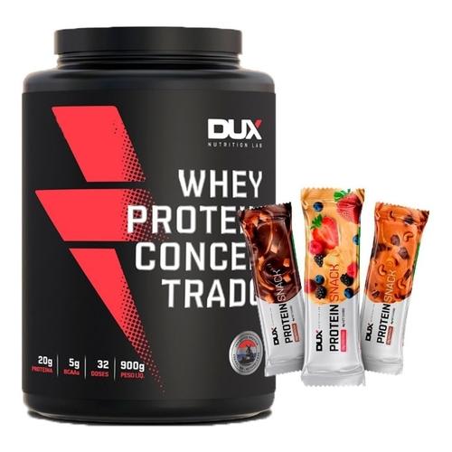 Whey Protein Concentrado 900g + 3 Protein Snack Sortidas – Dux Nutrition (0)