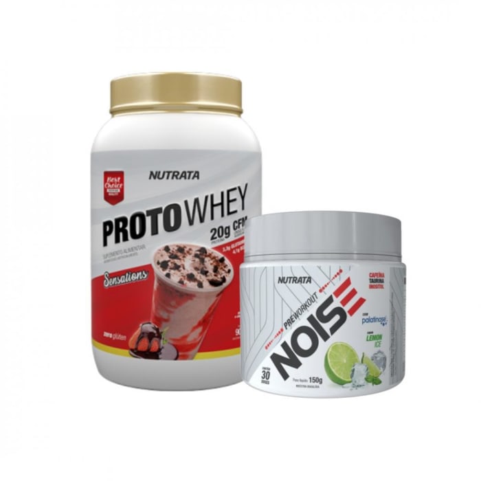 Proto Whey 900g + Pré Workout Noise - Nutrata (0)